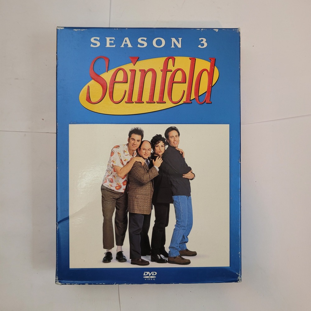 Sony Seinfeld DVD Season 3 Box Set 4-Disc Collection 22 Episodes 90s Sitcom